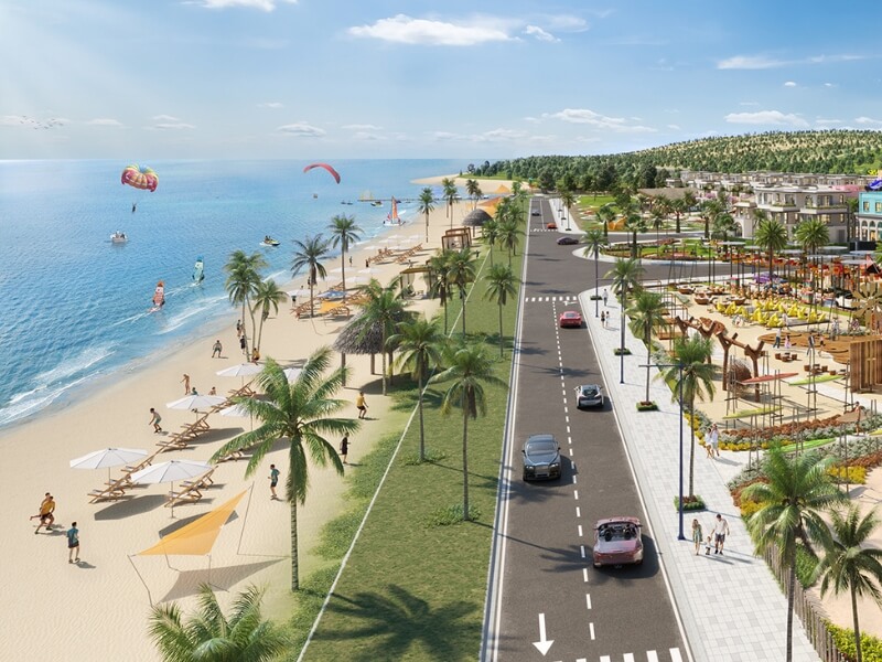 Đường đi bộ ven biển tại dự án Costamigo Phan Thiết